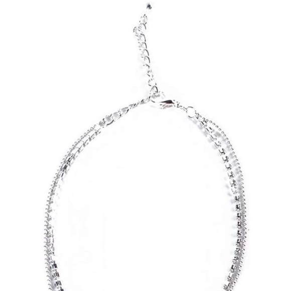 Sperrins Heart Pattern Crystal Anklet - Picture 3 of 4